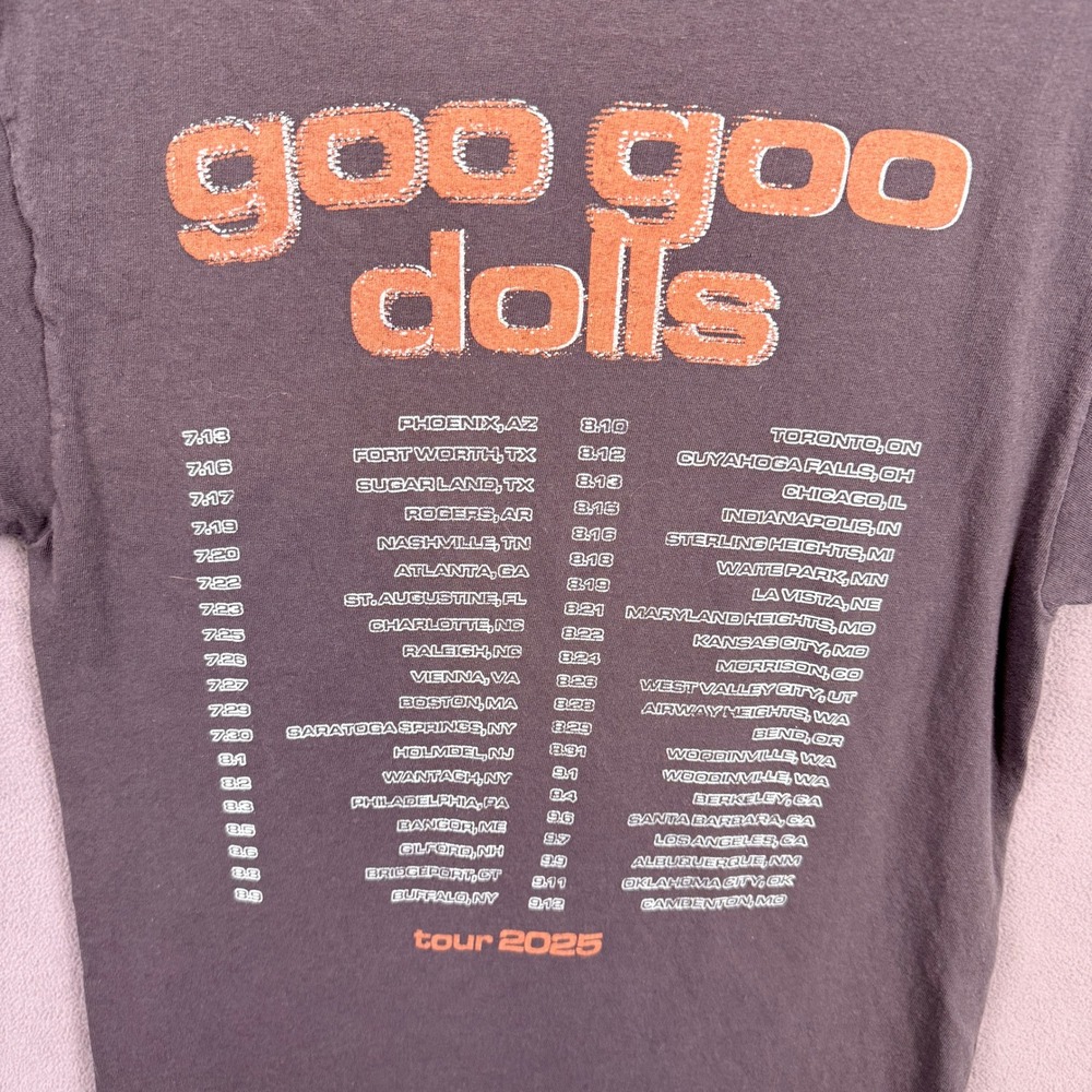 Goo Goo Dolls Tour 2025 T-Shirt Mens Small Gray Graphic Band Concert Tee - Picture 5 of 8
